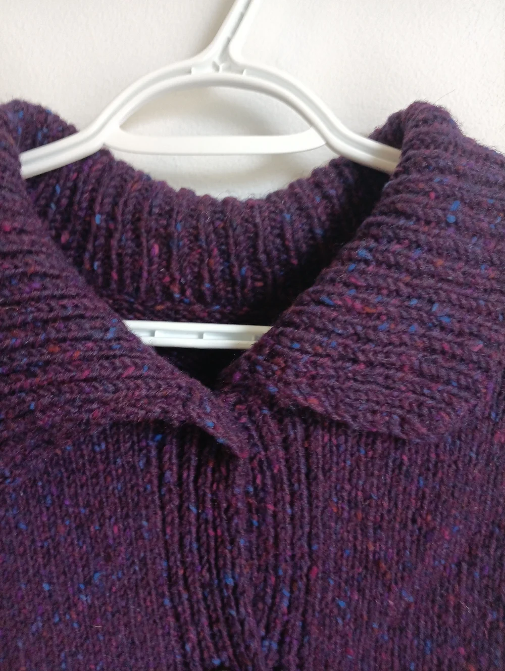 Vintage Handmade Cozy Purple Button-Front Women’s Sweater Cardigan Grandmacore - Picture 7 of 12
